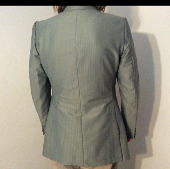 Vintage shiny green polyester leisure jacket 40" - Picture 3 of 4